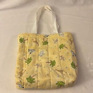 Yellow handmade animal baby/kids bag with snap
